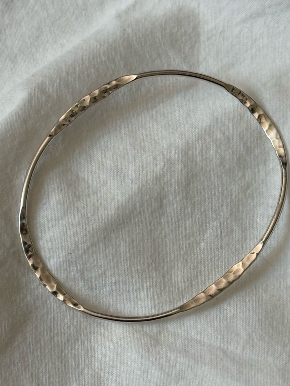 Hammered Silver Bangle